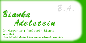 bianka adelstein business card